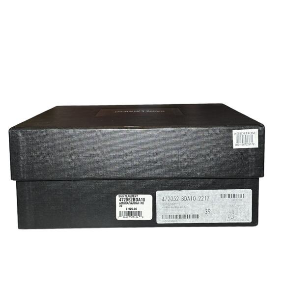 Saint Laurent Tribute 105 Calfskin Tapestry Marrakech Platform Sandals 39 Ambra - Picture 9 of 9